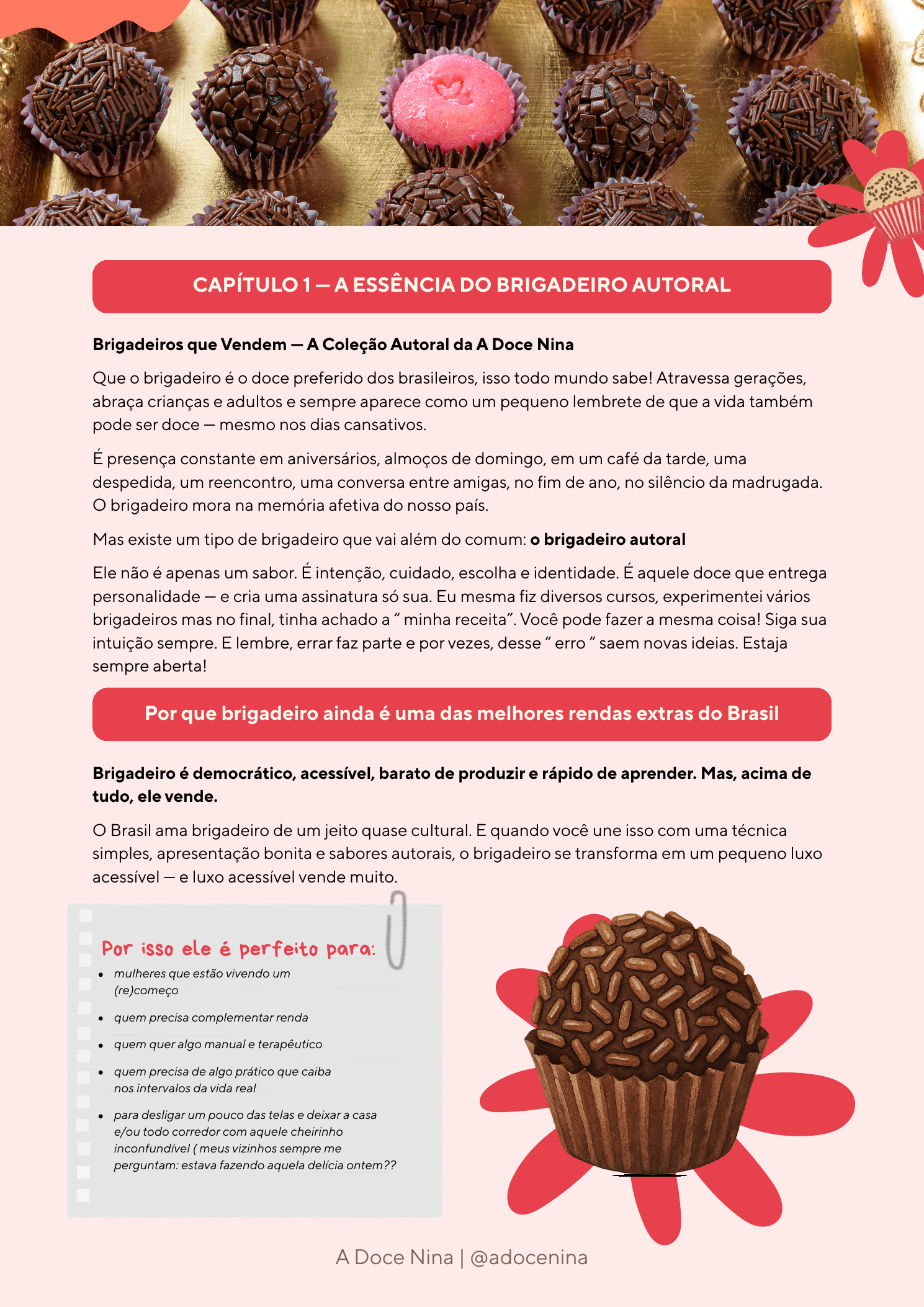 Prévia de uma página interna do guia